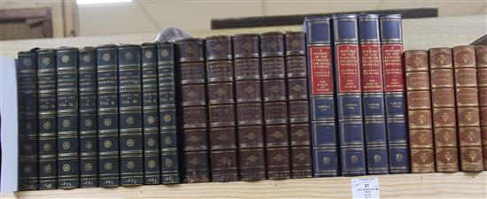 Leatherbound - 13 various titles (in 38 vols) (42 books)